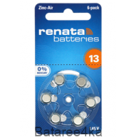 Батарейки Renata ZA 13 для слухових апаратів