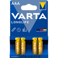 Батарейки VARTA LONGLIFE AAA, , 0.34$, 20004, Varta, Батарейки Varta
