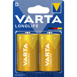 Батарейка Varta Longlife D, , 1.60$, 85766, Varta, Батарейки Varta