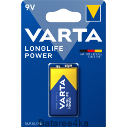 Батарейки VARTA Longlife Power крона 9V, , 1.65$, 28000, Varta, Батарейки Varta