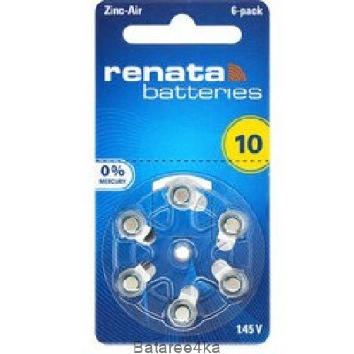 Батарейки Renata ZA 10 для слухових апаратів